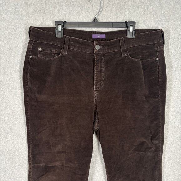 NYJD Corduroy Pants 16 Chocolate Lift Tuck Slimming Academia Whimsigoth Dark - Picture 2 of 10